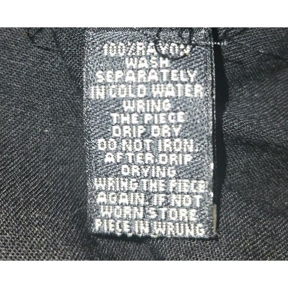 Pink Cattlelac Womens Black White Floral Embroidered 3/4 Sleeve Tunic Rayon We S - Picture 8 of 9